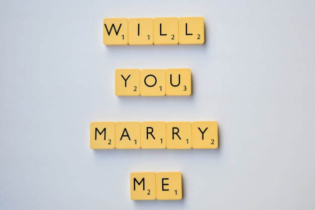 spelling out will you marry me for a memorable proposal