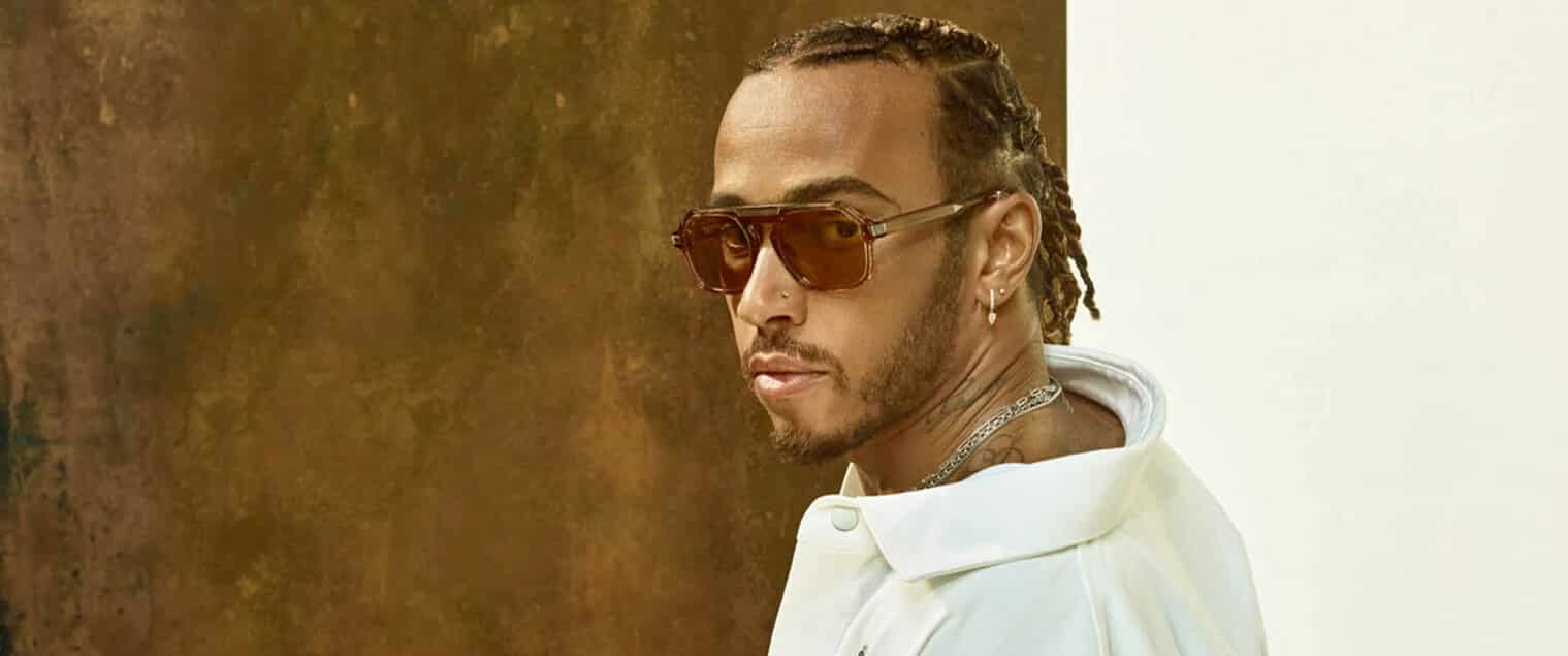 Lewis Hamilton in police sunglasses available at 883 police