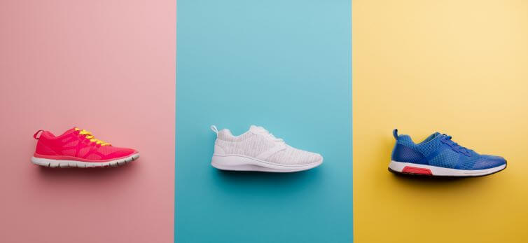 bright colours are big sneaker trends for 2022