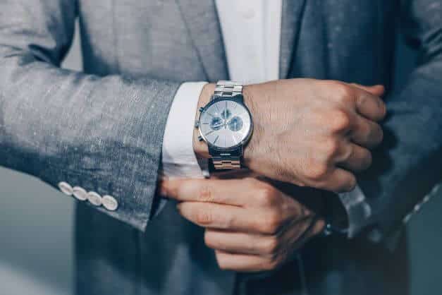 luxury watch on wrist