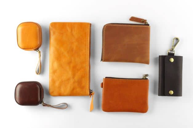 Different sized and coloured leather wallets for any ocassion