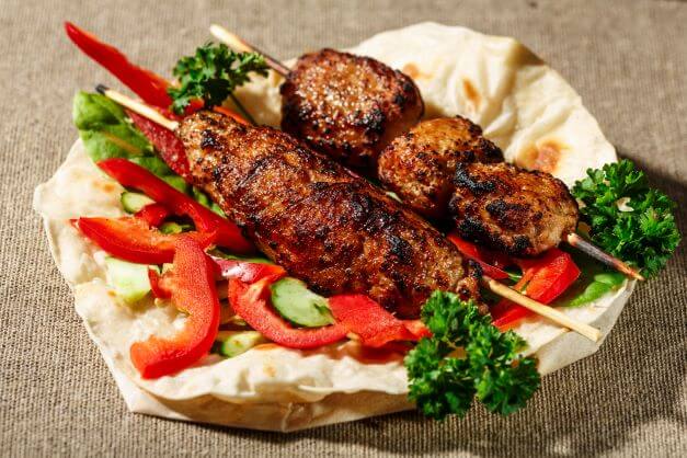 Shish kofte kebab