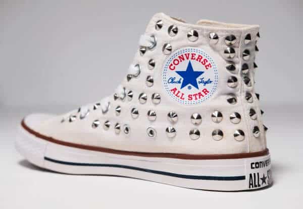 Studded white Converse Chucks