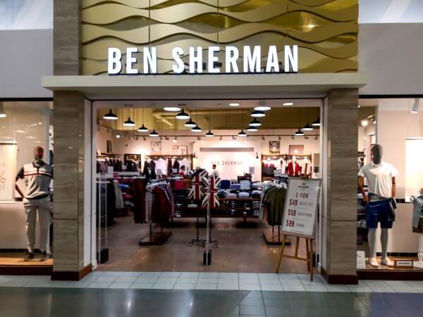 A Ben Sherman shop on Oxford Street