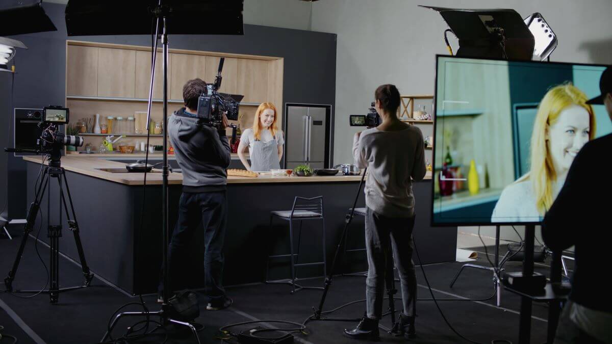 professional studio for cooking tv show