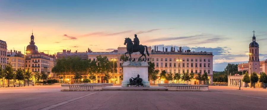 Statue of King Louis XIV on Bellecour Square jpg