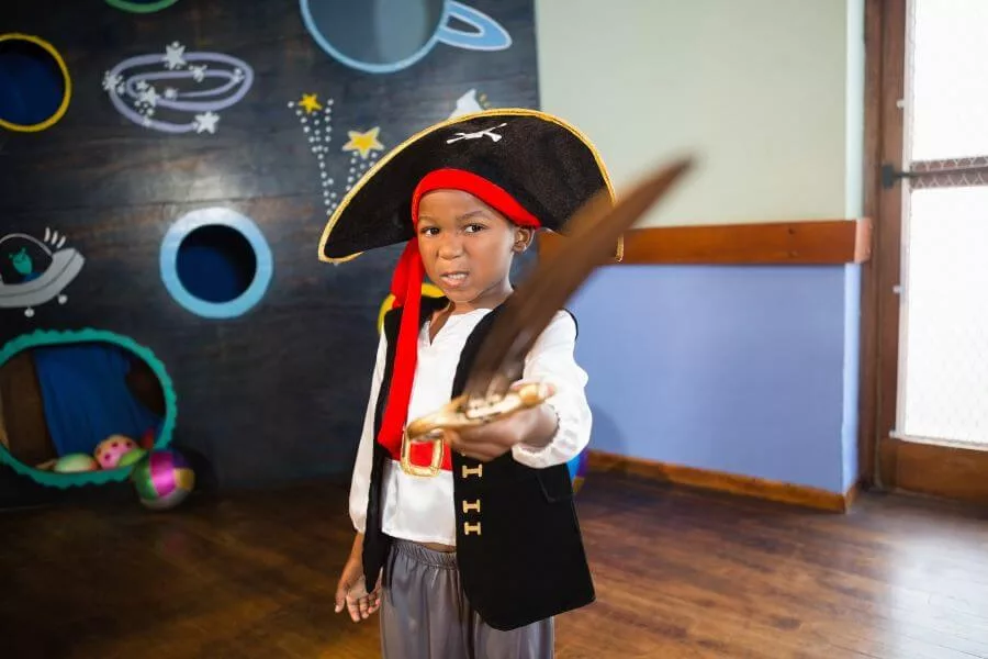 A boy in a Pirate Costume