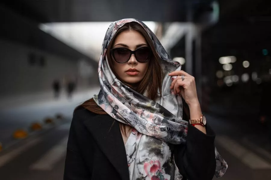 woman in silk scarf jpg