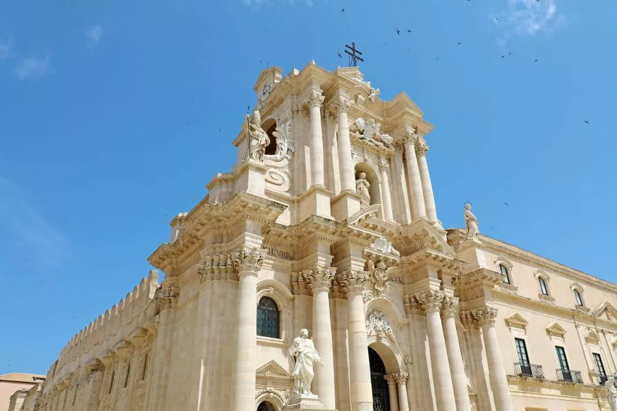 The Cathedral of Syracuse in Siciliy an UNESCO World Heritage Site in Italy jpg
