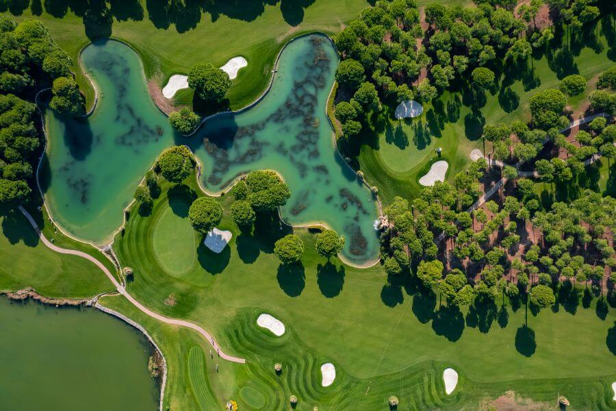 Beautiful manicured golf course of Turkey